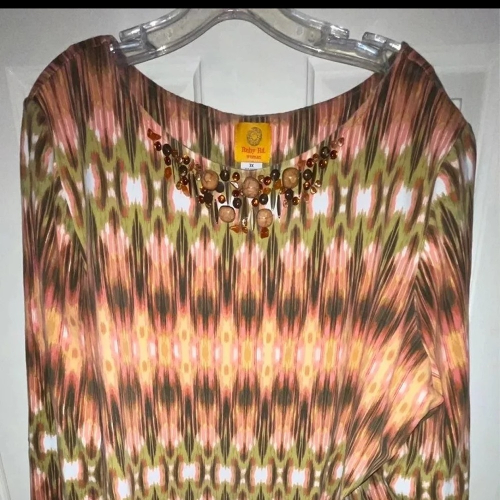 Ruby Rd. Earth Tone Colors Top Blouse 3X